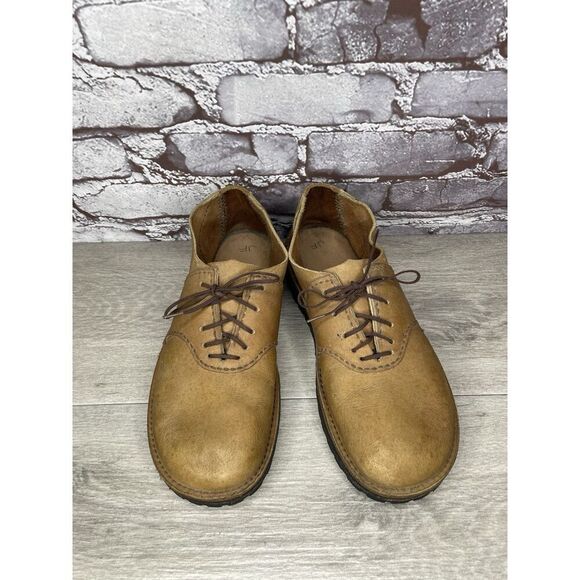 JF Vibram Brown Leather Casual Lace Up Oxfords Shoes Women Sz 8.5M US/39EU - Picture 10 of 16